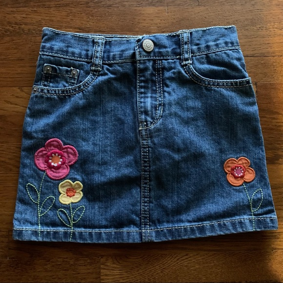 Other - Gymboree Denim Skort with Flowers * Size 5